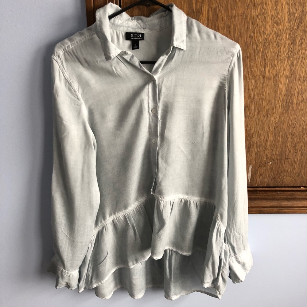 Ana Button Down Peplum Top